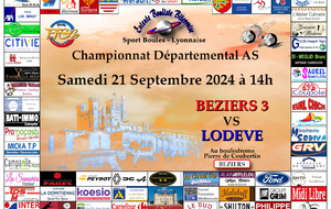 CHAMPIONNAT DEPARTEMENTAL MASCULIN  AS   BEZIERS 3  VS  LODEVE