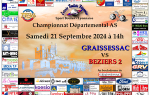 CHAMPIONNAT DEPARTEMENTAL MASCULIN  AS   GRAISSESSAC  VS  BEZIERS 2 