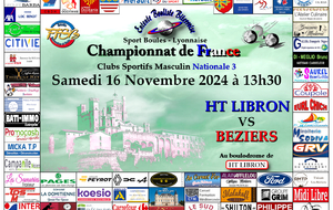 CHAMPIONNAT DE FRANCE Clubs Sportifs Masculins Nationale 3    HAUT LIBRON / BEZIERS 