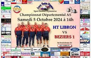 CHAMPIONNAT DEPARTEMENTAL MASCULIN AS    HT LIBRON / BEZIERS 1	