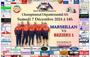 CHAMPIONNAT DEPARTEMENTAL MASCULIN AS    MARSEILLAN / BEZIERS 1	