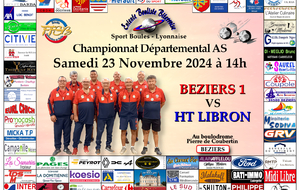 CHAMPIONNAT DEPARTEMENTAL MASCULIN AS    BEZIERS 1 / HT LIBRON	