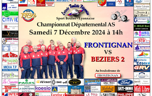 CHAMPIONNAT DEPARTEMENTAL MASCULIN AS    FRONTIGNAN / BEZIERS 2	