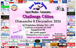 CHALLENGE CELINE 16 Triplettes Mixtes