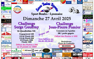 CHALLENGE GEOFFRAY / POMIER 16 Quadrettes 3/4