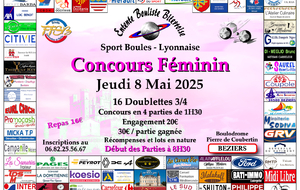 CONCOURS FEMININ 16 Doublettes 3/4