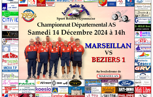 CHAMPIONNAT DEPARTEMENTAL MASCULIN AS    MARSEILLAN / BEZIERS 1	