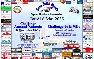 CHALLENGE VAQUERIN / VILLE DE BEZIERS 16 Quadrettes 3/4