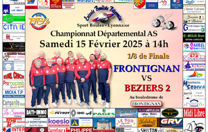 CHAMPIONNAT DEPARTEMENTAL MASCULIN  AS 1/8 de FINALE       FRONTIGNAN  /  BEZIERS 2 