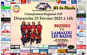 Championnat Régional AS Féminine 1/4 de Finale  BEZIERS / LAMALOU LES BAINS