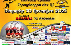 CHAMPIONNAT des AS   BEZIERS 3 / PIGNAN     A 10H