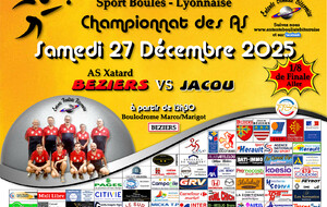 CHAMPIONNAT des AS  1/8 DE FINALE BEZIERS 3 / JACOU   A 13H30