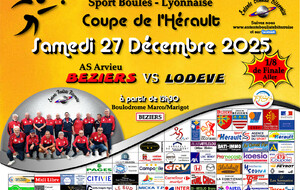 CCOUPE DE L'HERAULT  AS  1/8 DE FINALE   BEZIERS 1 / LODEVE  A 13H30