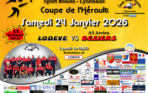 COUPE DE L'HERAULT  AS  1/8 DE FINALE   LODEVE / BEZIERS 1    A 13H30