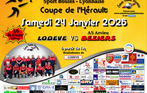 COUPE DE L'HERAULT  AS  1/8 DE FINALE   LODEVE / BEZIERS 1    A 14H