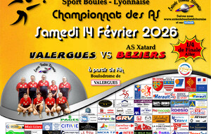 CHAMPIONNAT des AS 1/4 DE FINALE (Aller)   VALERGUES  /  BEZIERS 3  A 14H