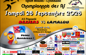 CHAMPIONNAT AS   BEZIERS 1 / LAMALOU  A 14H