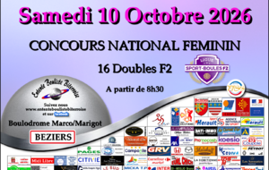 CONCOURS NATIONAL FEMININ LIGUE F2    A 8H30