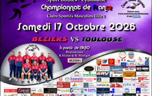 CHAMPIONNAT DE FRANCE ME2   BEZIERS / TOULOUSE A 13H30