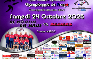 CHAMPIONNAT DE FRANCE ME2   ST MARTIN EN HAUT / BEZIERS A 13H30