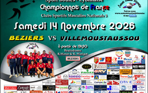 CHAMPIONNAT DE FRANCE MN3   BEZIERS / VILLEMOUSTAUSSOU A 13H30
