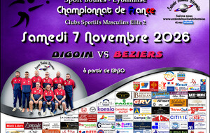 CHAMPIONNAT DE FRANCE ME2   DIGOIN / BEZIERS A 13H30