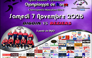 CHAMPIONNAT DE FRANCE ME2   DIGOIN / BEZIERS A 13H30