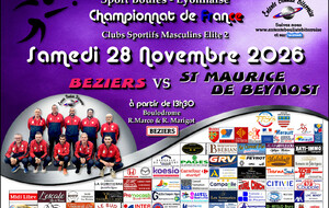 CHAMPIONNAT DE FRANCE ME2   BEZIERS / ST MAURICE DE BEYNOST  A 13H30
