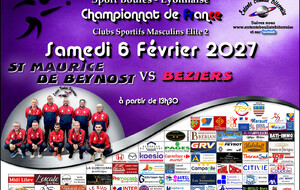 CHAMPIONNAT DE FRANCE ME2   ST MAURICE DE BEYNOST / BEZIERS A 13H30